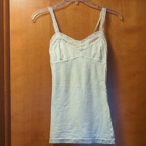 Lace Trim Cream Chemise